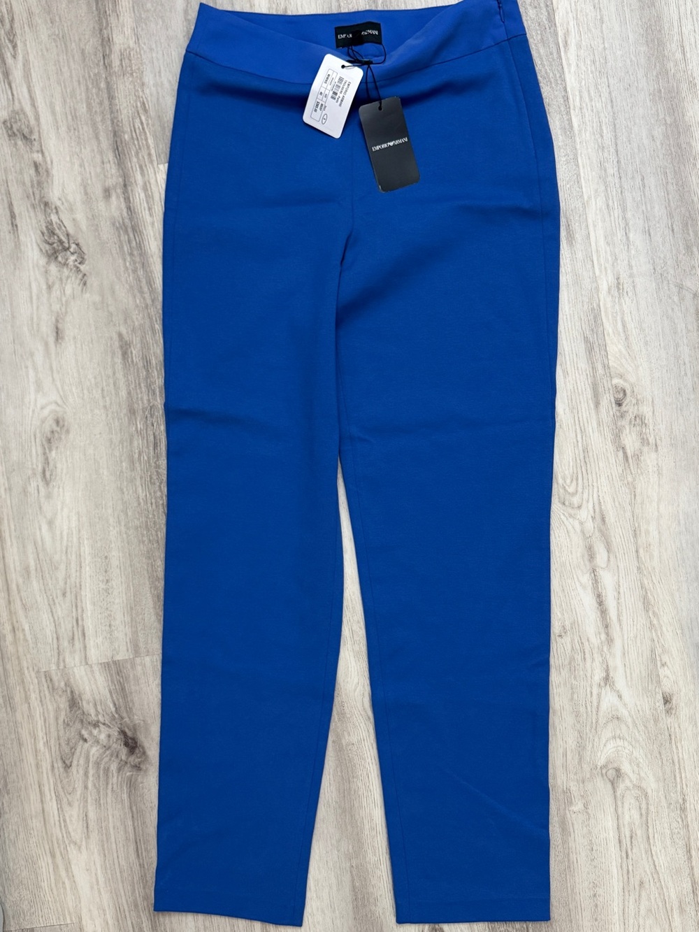 Emporio Armani Blu Moderno Stretch Trousers NWT Size 40 US 4 - $525